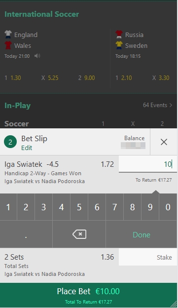 Un coupon chez Bet365